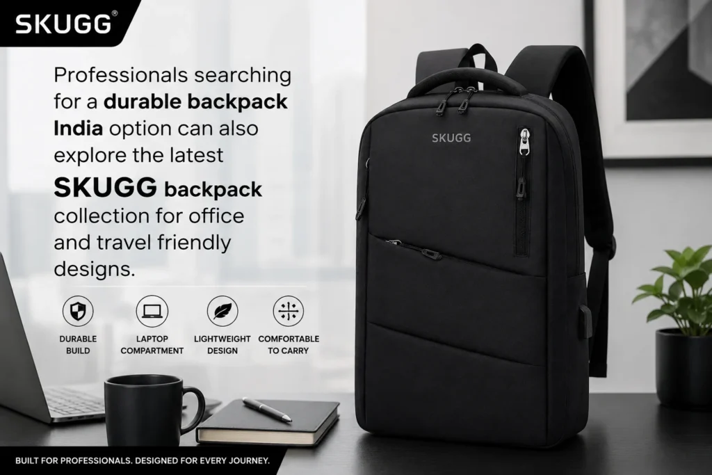 Durable Backpack India by SKUGG for Office College and Travel