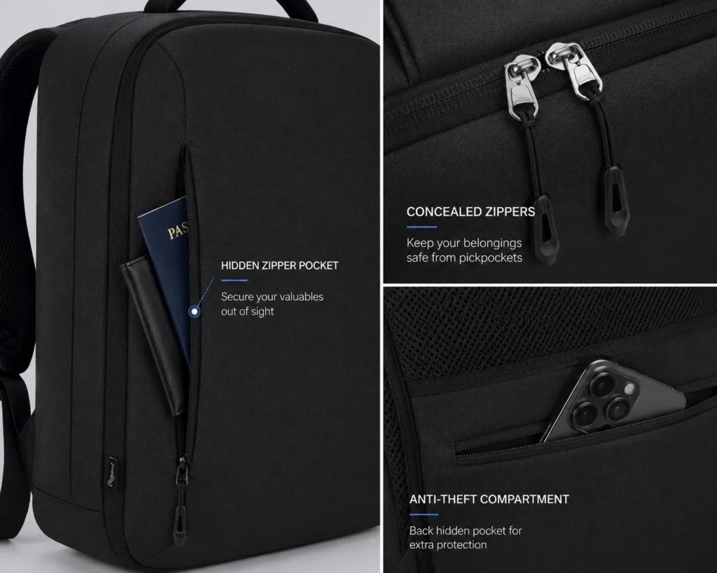 Water Resistant Backpack by SKUGG for Office, Travel and Daily Use
