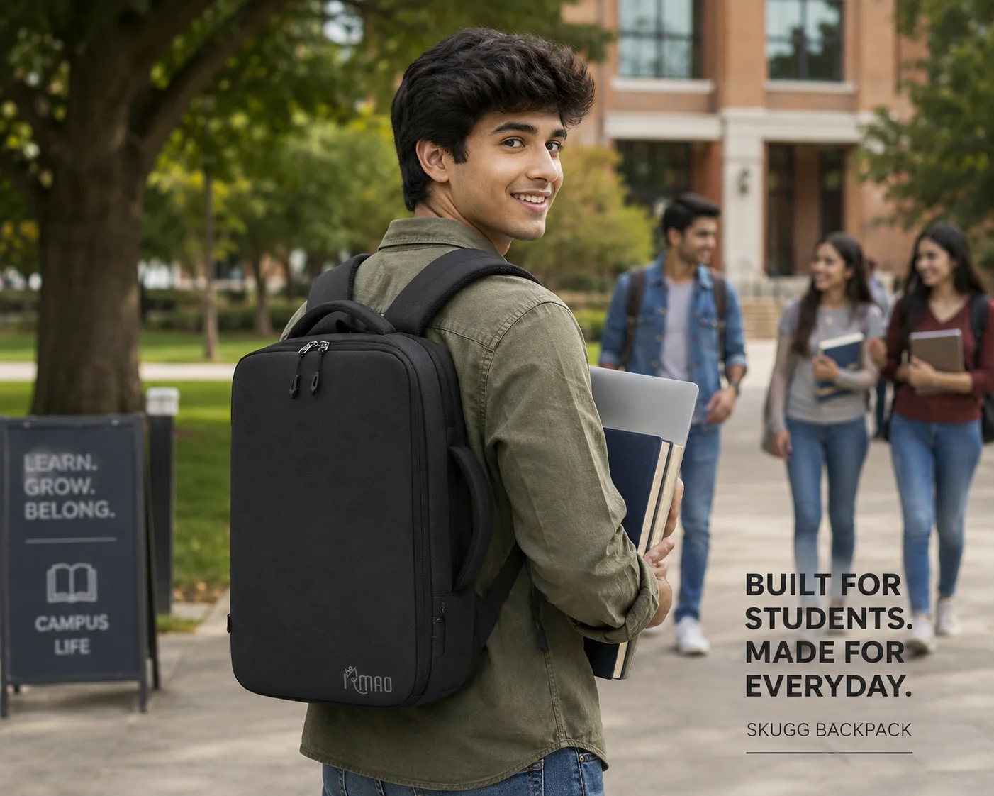 Water Resistant Backpack by SKUGG for Office, Travel and Daily Use