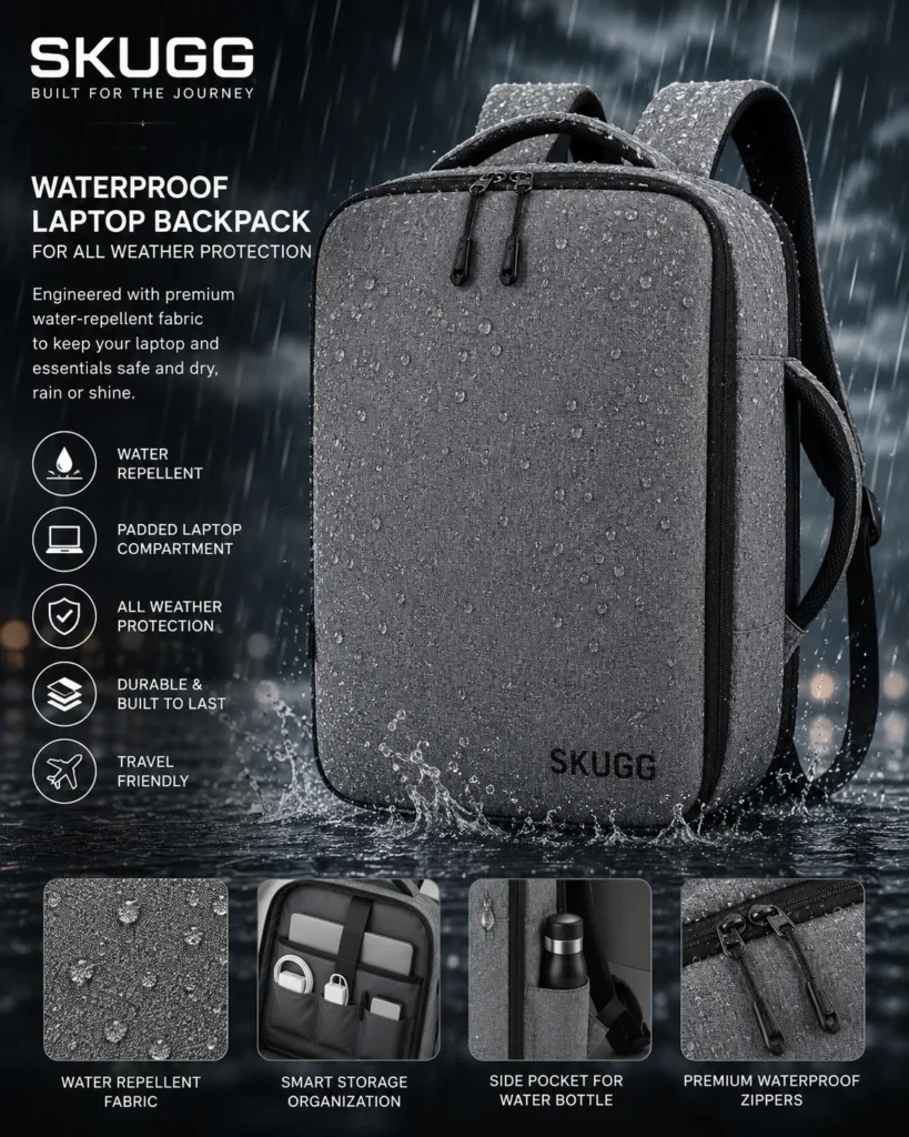 Premium Backpack India by SKUGG – Stylish Waterproof Laptop Backpack